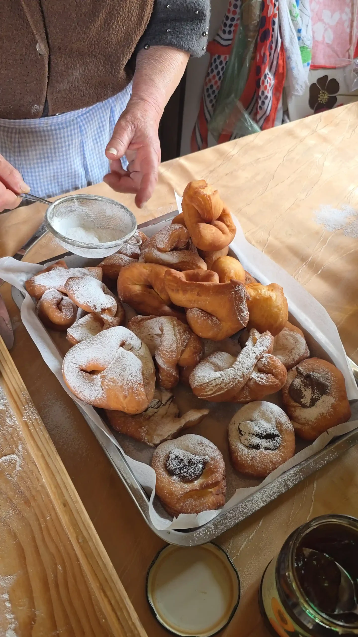 Freshly fried Krofne